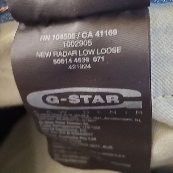GSTAR Raw New Radar Low Loose Jeans Size 38X32 - Picture 9 of 11